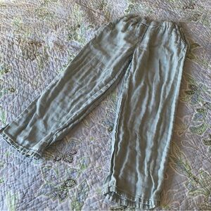 Flax Light Green Linen Pants